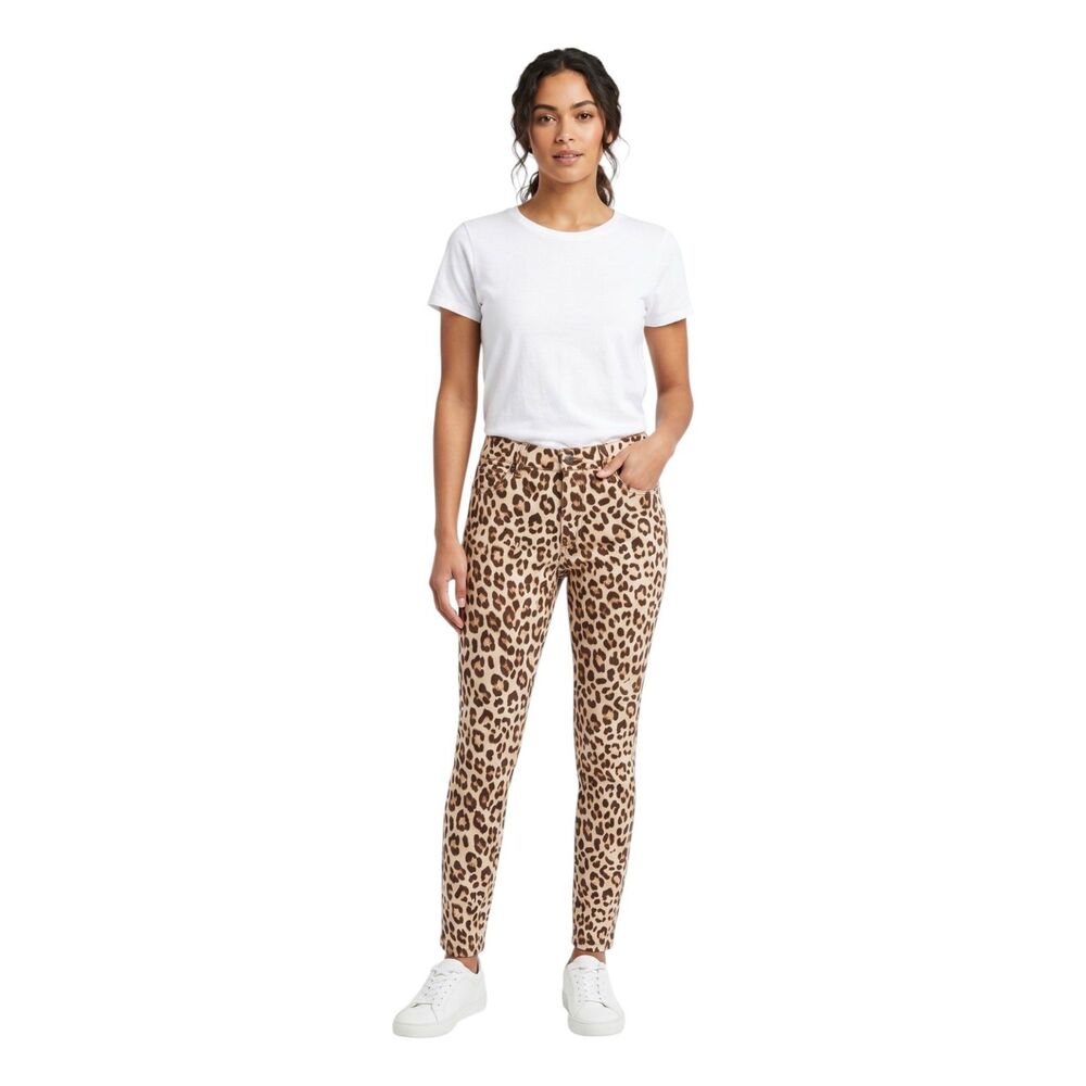 Boston Proper Animal Print Stretch Pants Size 4